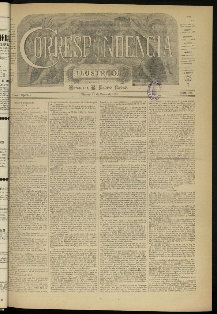Miniatura de La Correspondencia Ilustrada del 21 de enero de 1881, nº 125
