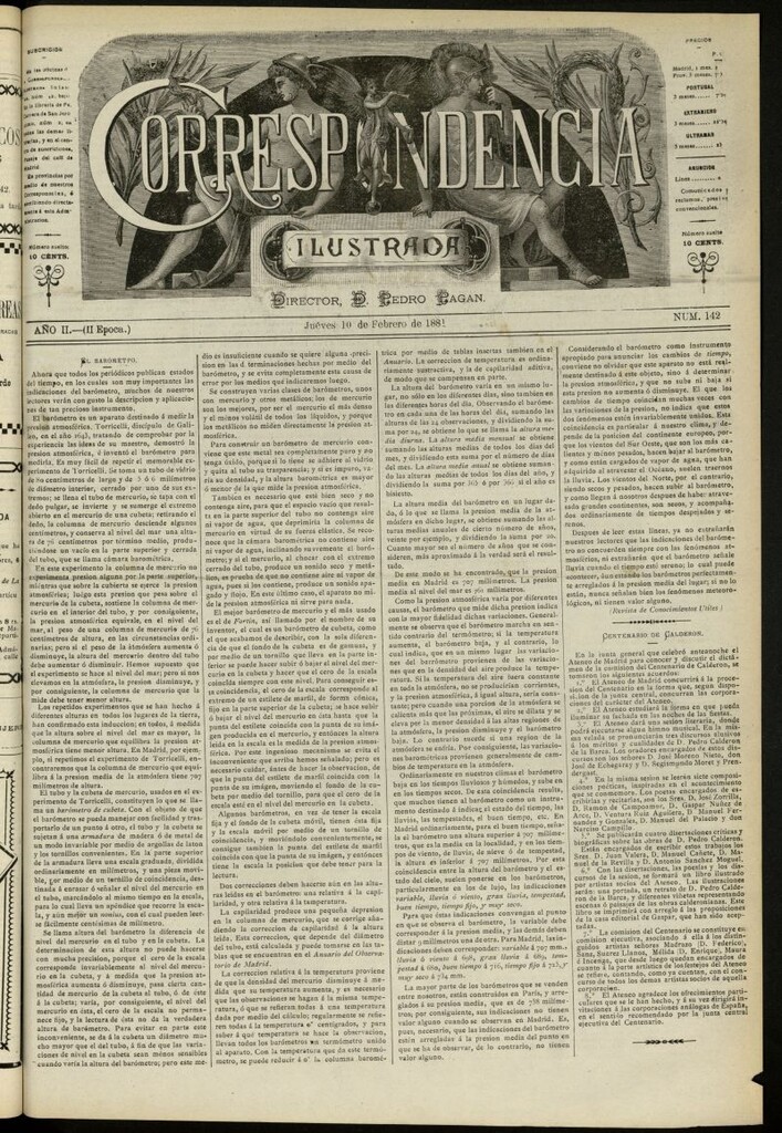 Miniatura de La Correspondencia Ilustrada del 10 de febrero de 1881, nº 142