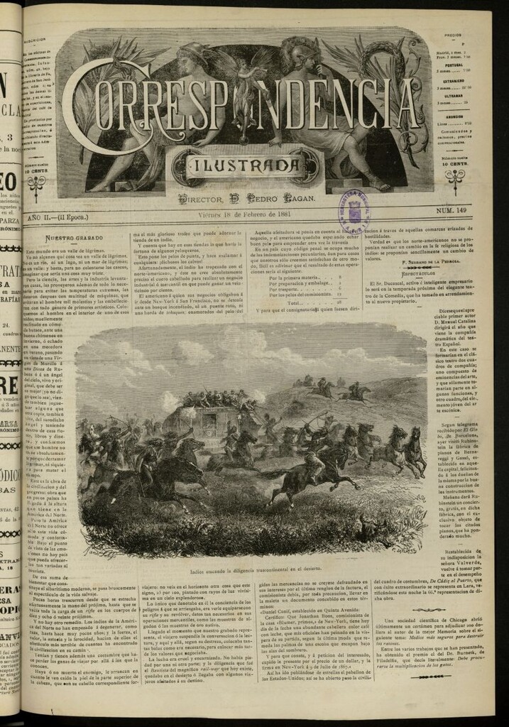 Miniatura de La Correspondencia Ilustrada del 18 de febrero de 1881, nº 149