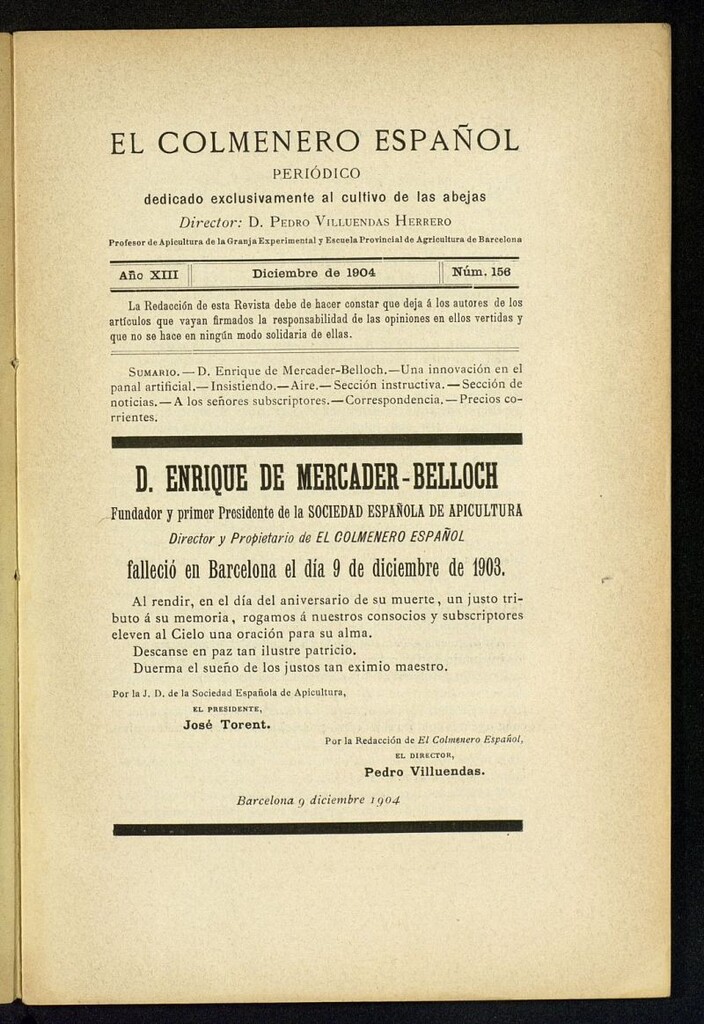 Miniatura de El Colmenero Español de diciembre de 1904