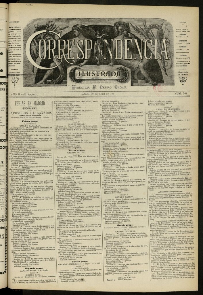 Miniatura de La Correspondencia Ilustrada del 30 de abril de 1881, nº 208