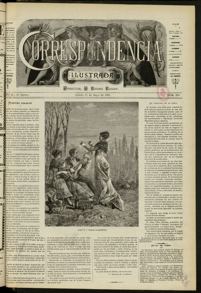 Miniatura de La Correspondencia Ilustrada del 21 de mayo de 1881, nº 225