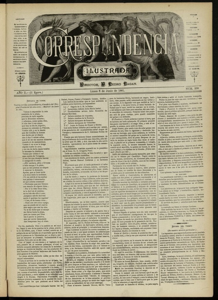 Miniatura de La Correspondencia Ilustrada del 6 de junio de 1881, nº 238