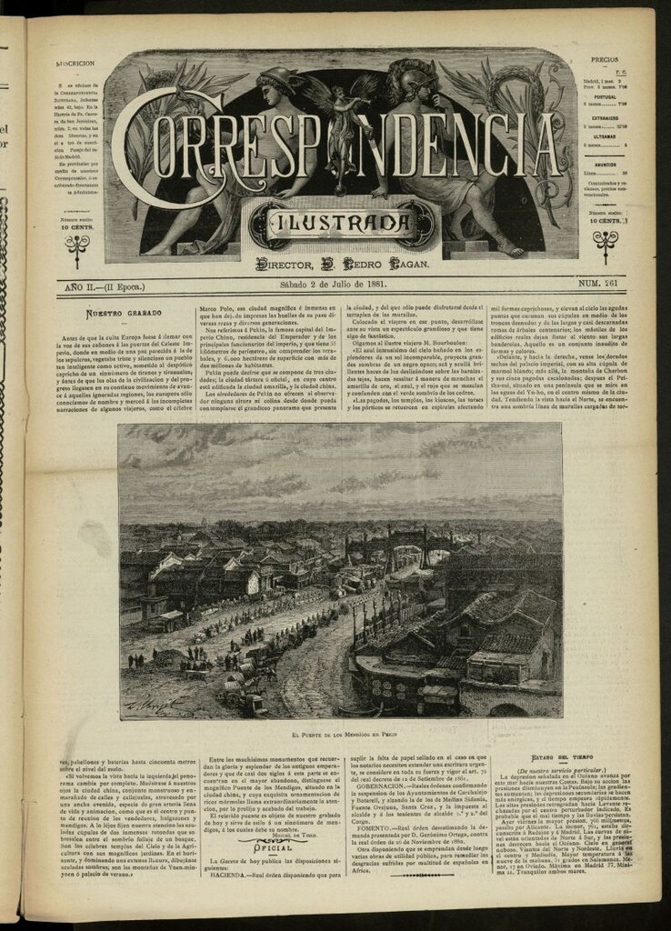 Miniatura de La Correspondencia Ilustrada del 2 de julio de 1881, nº 261