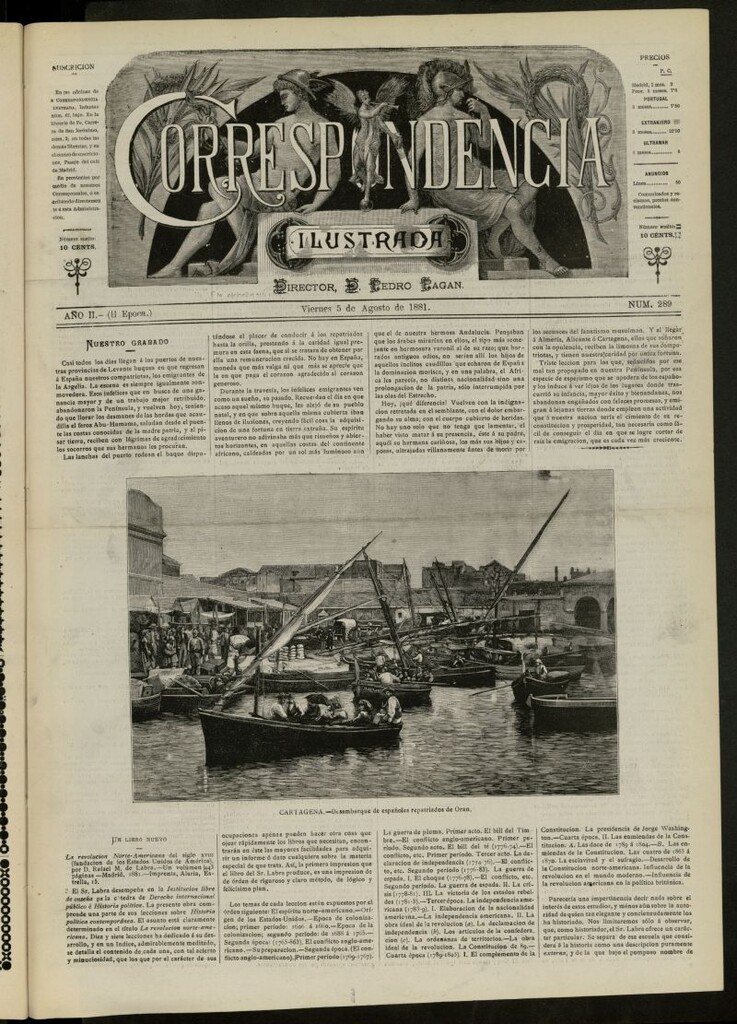 Miniatura de La Correspondencia Ilustrada del 5 de agosto de 1881, nº 289