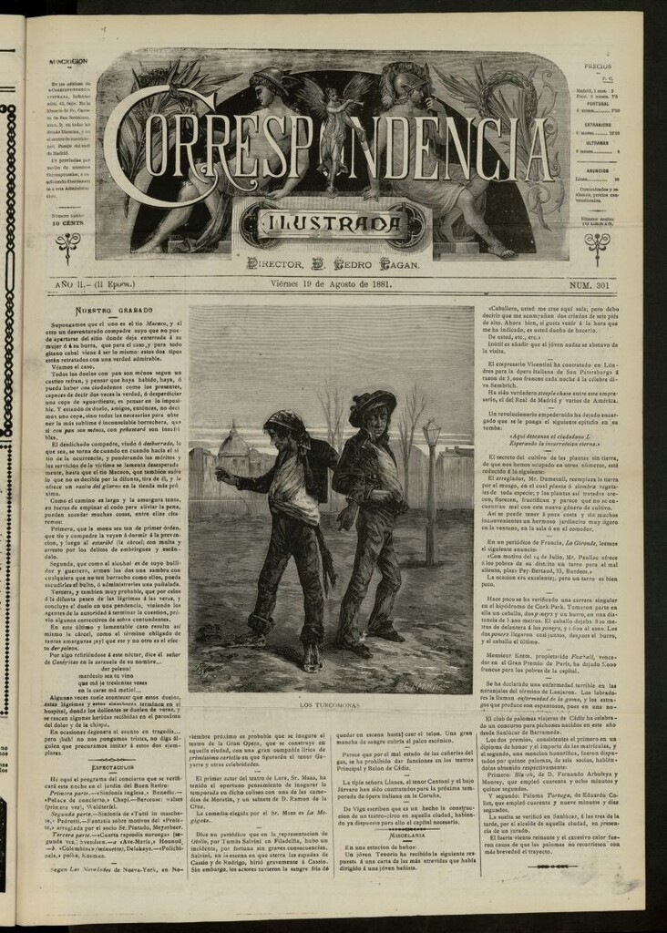 Miniatura de La Correspondencia Ilustrada del 19 de agosto de 1881, nº 301