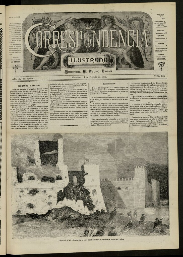 Miniatura de La Correspondencia Ilustrada del 24 de agosto de 1881, nº 305