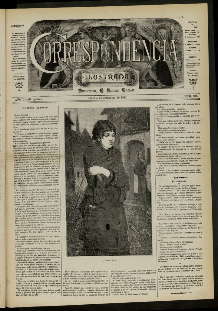 Miniatura de La Correspondencia Ilustrada del 5 de septiembre de 1881, nº 315