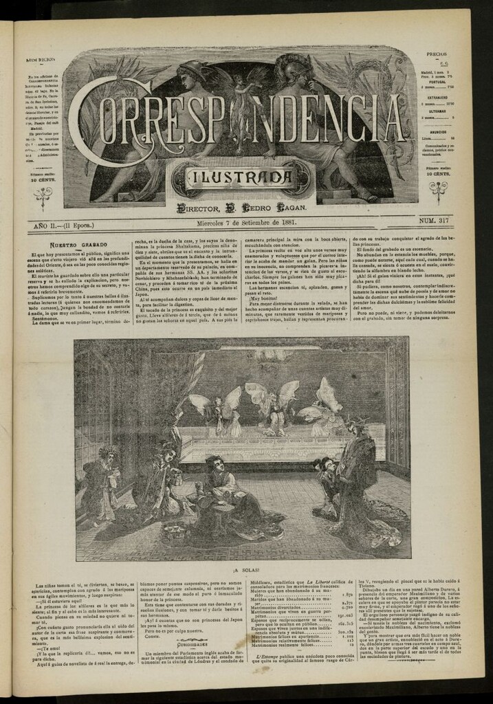 Miniatura de La Correspondencia Ilustrada del 7 de septiembre de 1881, nº 317