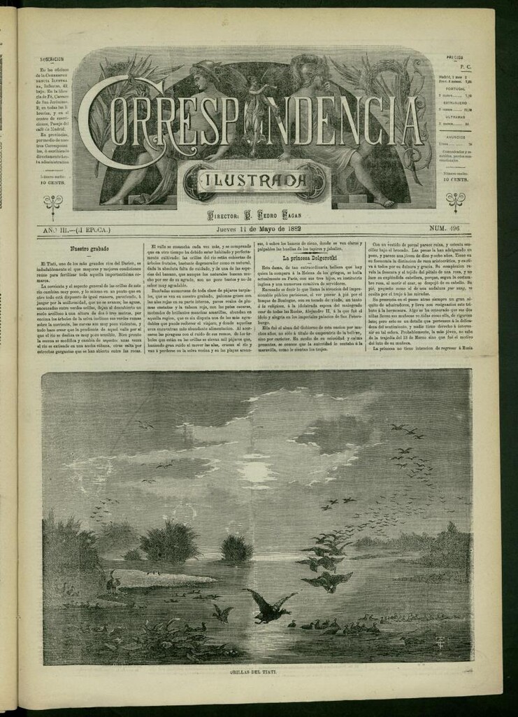 Miniatura de La Correspondencia Ilustrada del 11 de mayo de 1882, nº 496