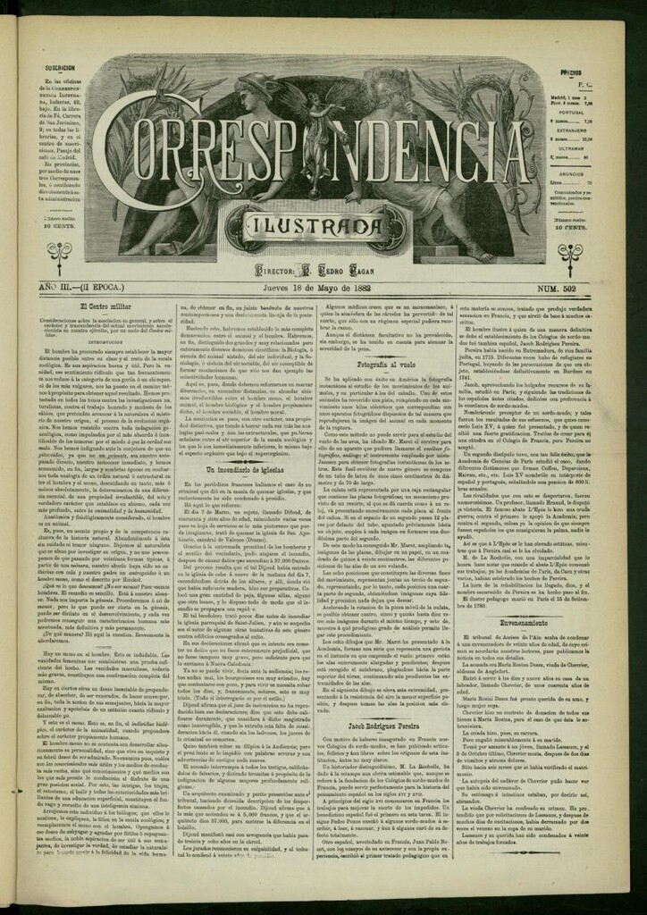 Miniatura de La Correspondencia Ilustrada del 18 de mayo de 1882, nº 502