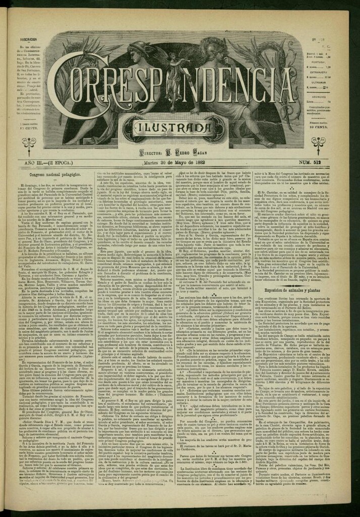 Miniatura de La Correspondencia Ilustrada del 30 de mayo de 1882, nº 512