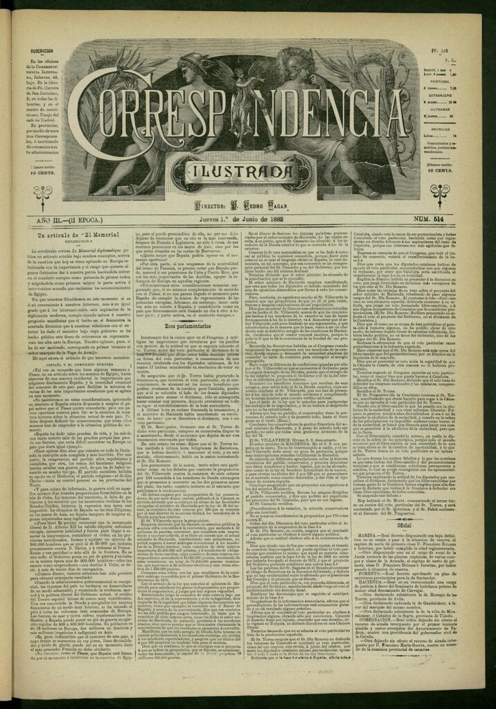 Miniatura de La Correspondencia Ilustrada del 1 de junio de 1882, nº 514