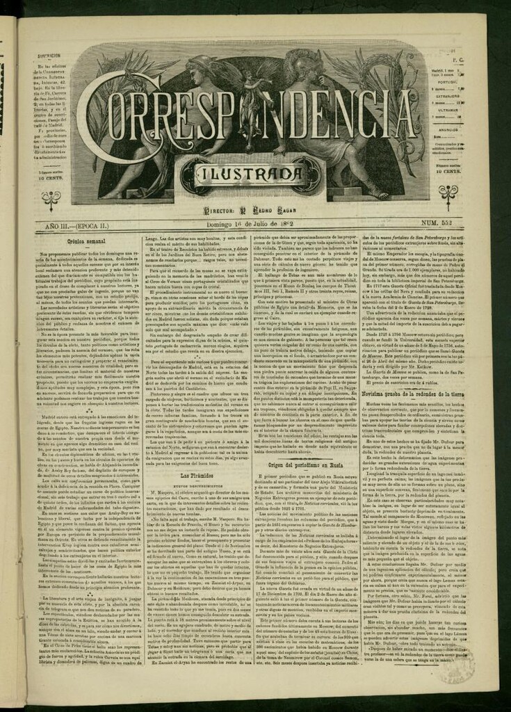 Miniatura de La Correspondencia Ilustrada del 16 de julio de 1882, nº 552