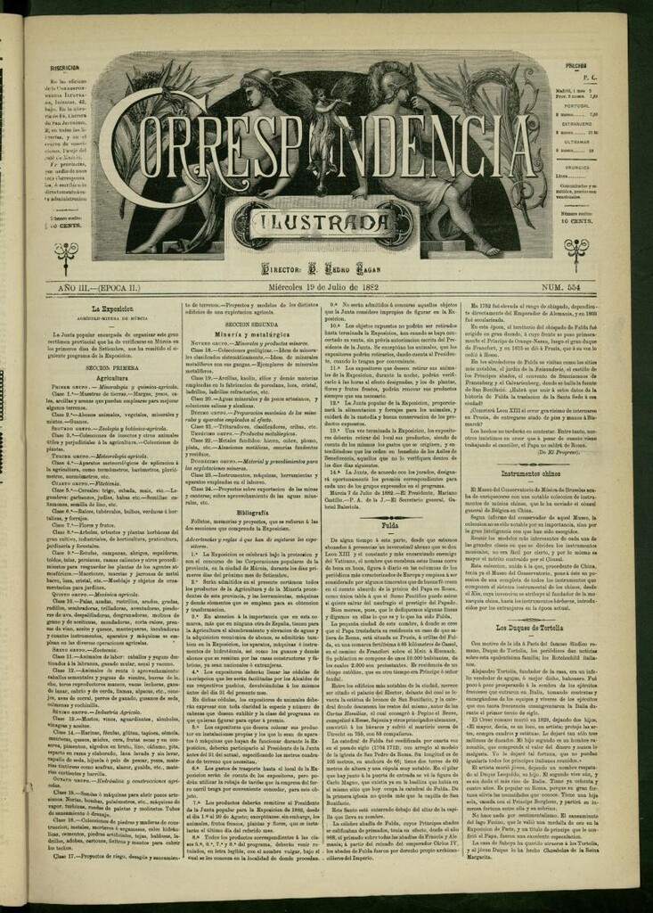 Miniatura de La Correspondencia Ilustrada del 19 de julio de 1882, nº 554