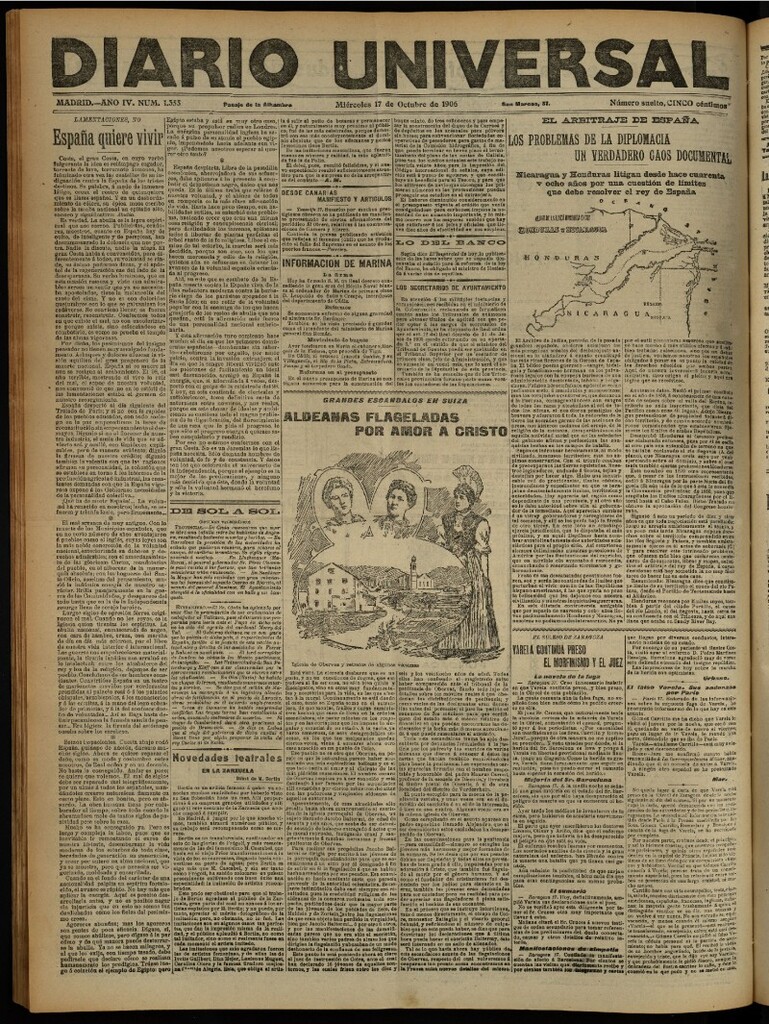 Miniatura de Diario Universal del 17 de octubre de 1906, edición de noche