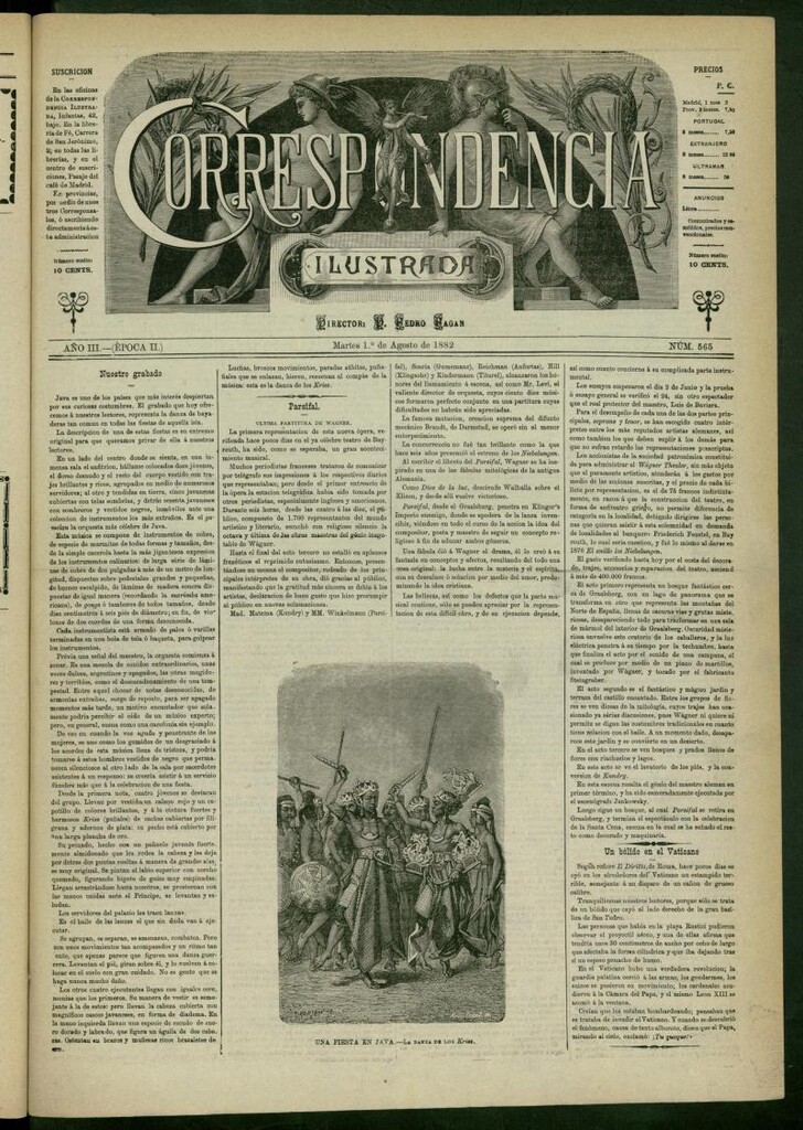 Miniatura de La Correspondencia Ilustrada del 1 de agosto de 1882, nº 565