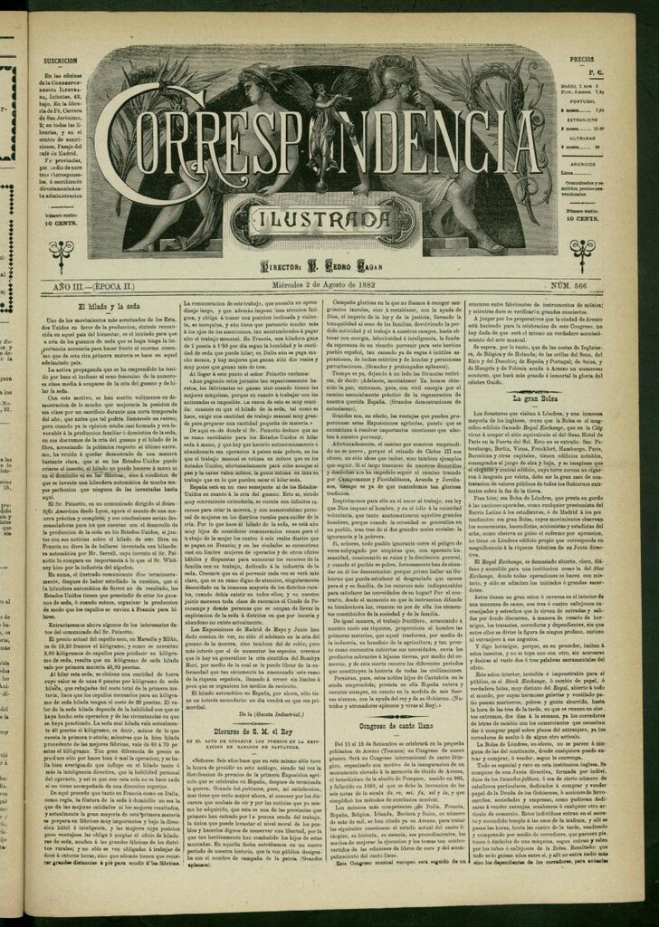 Miniatura de La Correspondencia Ilustrada del 2 de agosto de 1882, nº 566