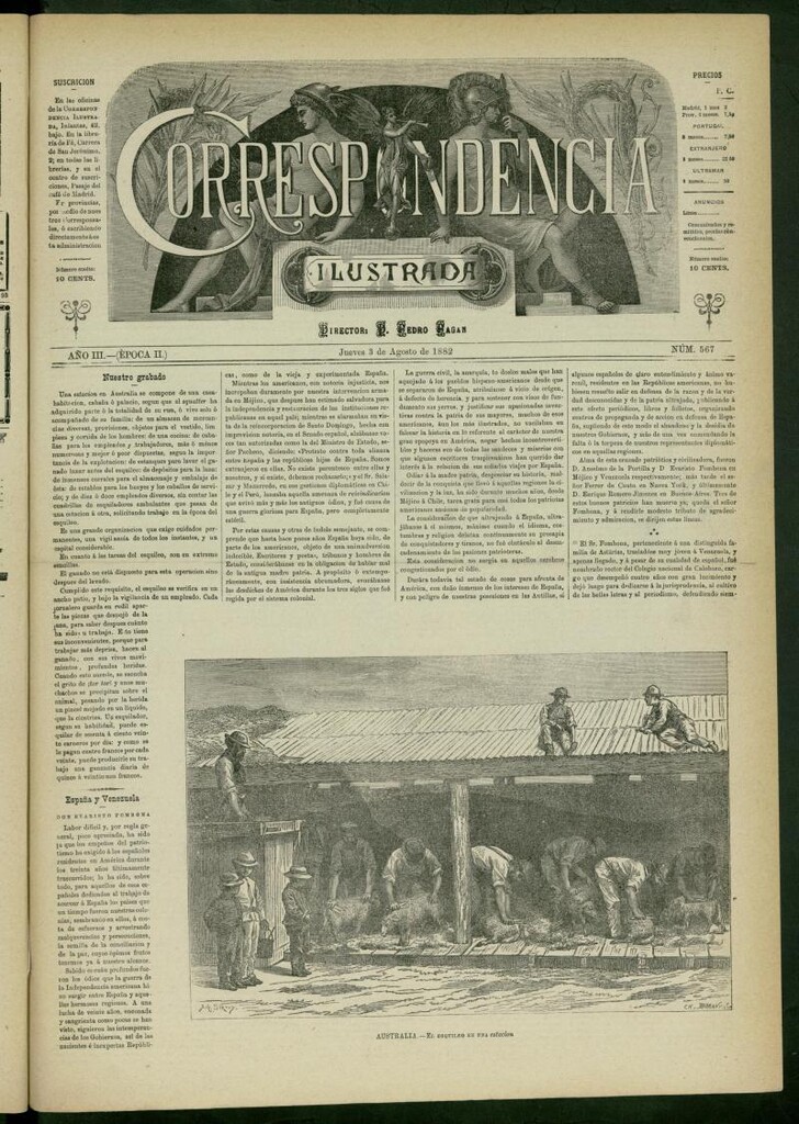 Miniatura de La Correspondencia Ilustrada del 3 de agosto de 1882, nº 567