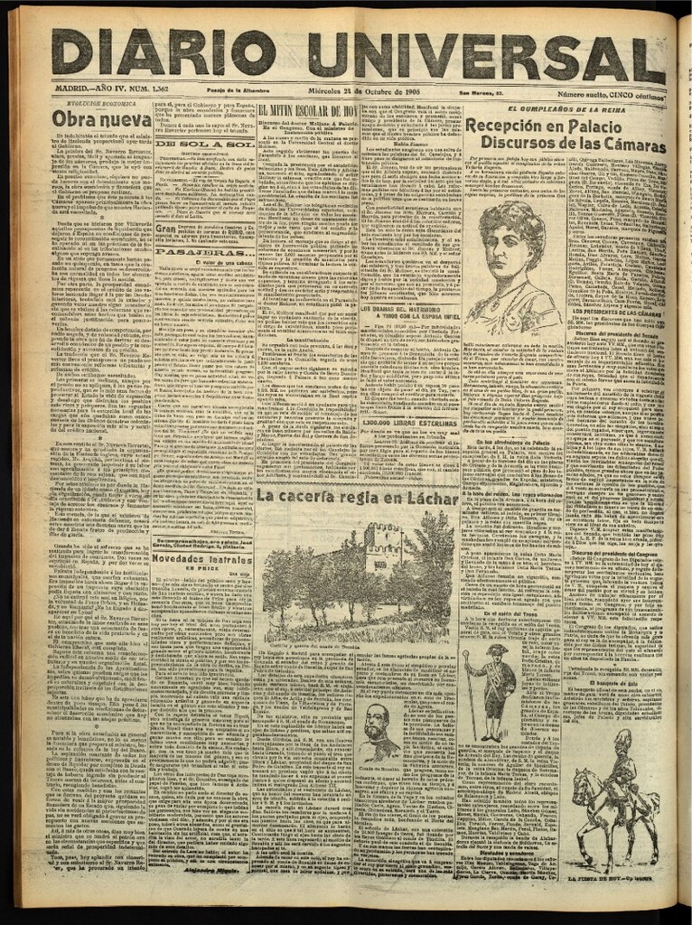 Miniatura de Diario Universal del 24 de octubre de 1906, edición de tarde