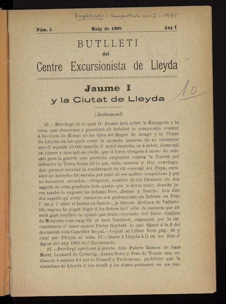 Miniatura de Butlleti del Centre Excursionista de Lleyda
