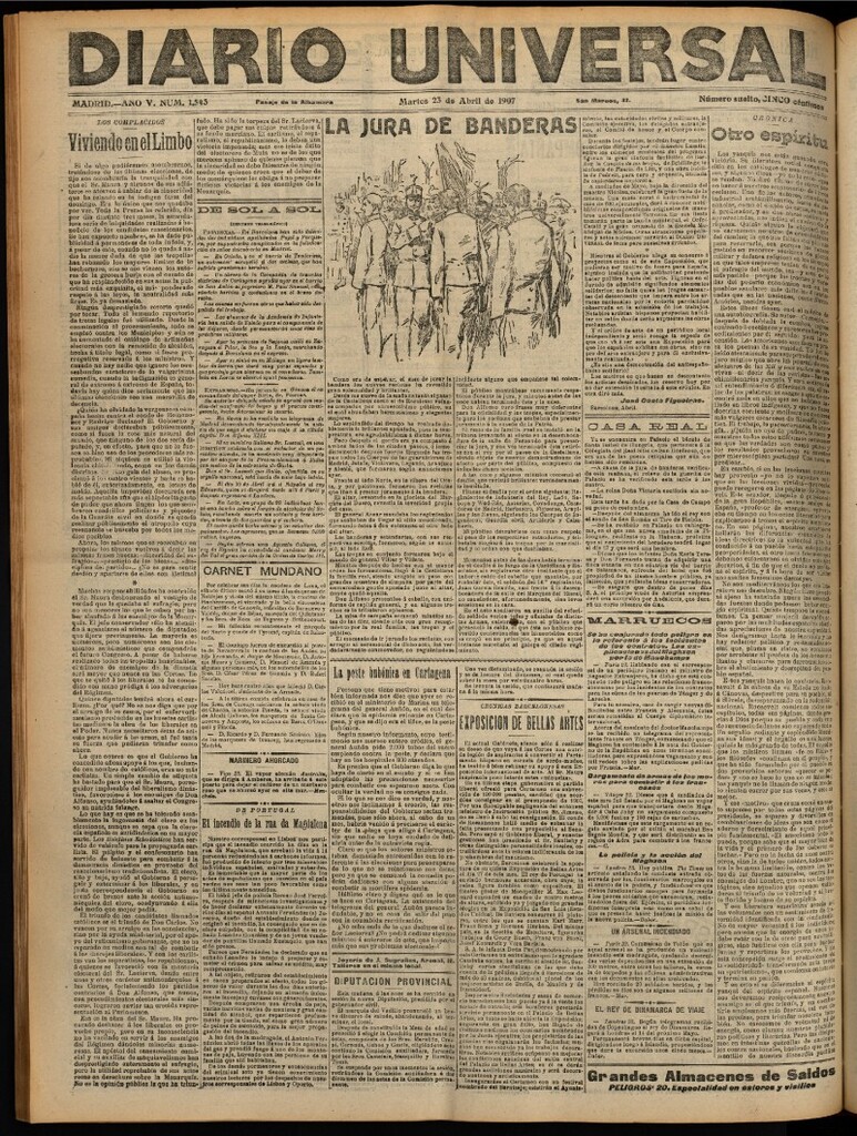 Miniatura de Diario Universal del 23 de abril de 1907, edición de noche