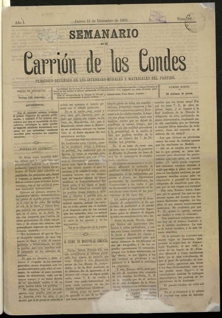 Miniatura de Semanario de Carrión de los Condes