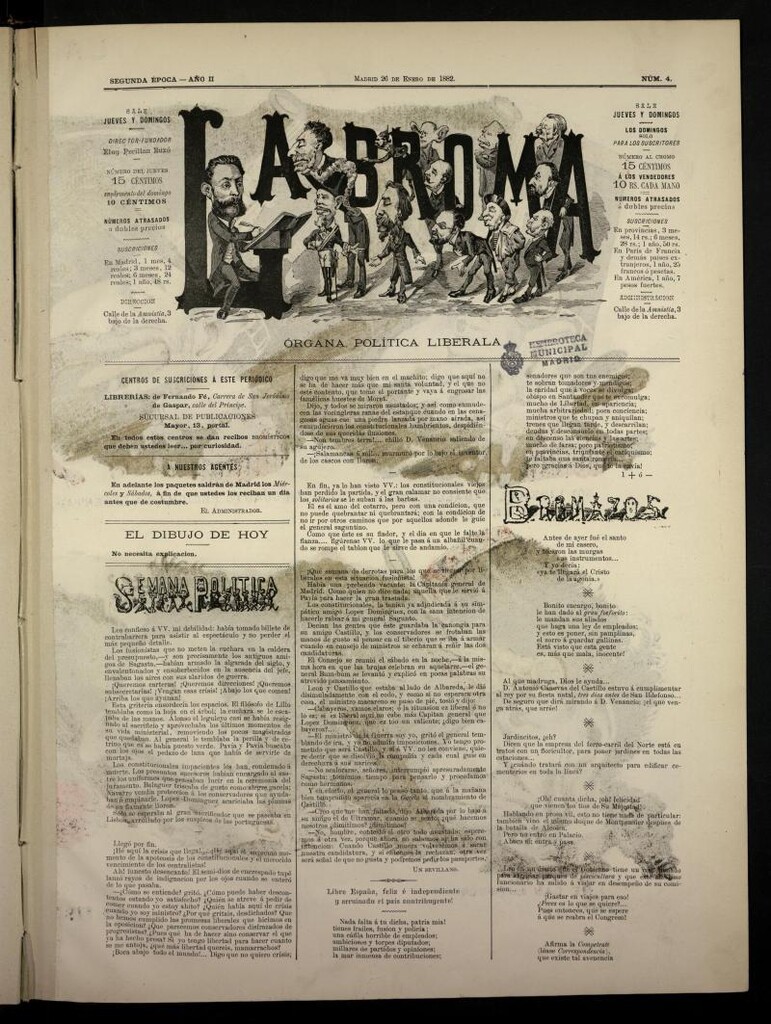 Miniatura de La Broma, de 26 de enero de 1882, nº 4