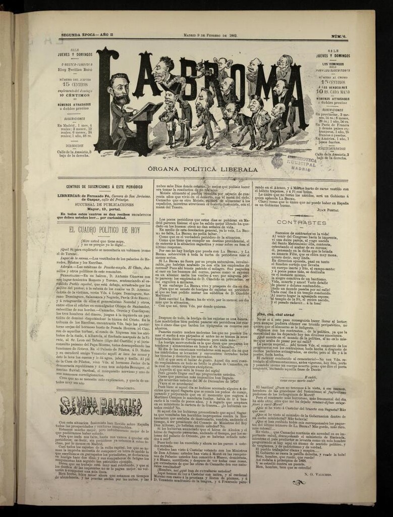 Miniatura de La Broma, de 9 de febrero de 1882, nº 6