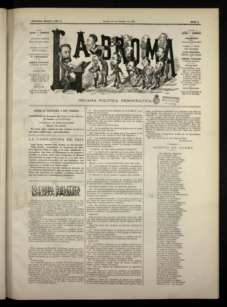 Miniatura de La Broma, de 23 de febrero de 1882, nº 8