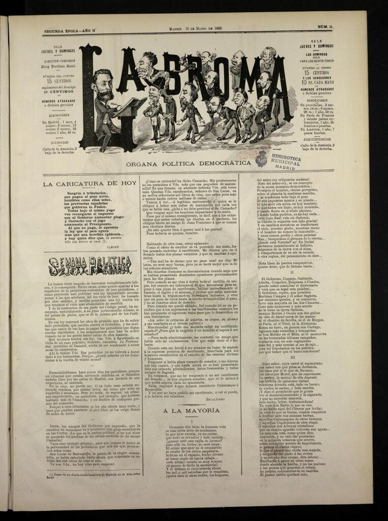 Miniatura de La Broma, de 16 de marzo de 1882, nº 11