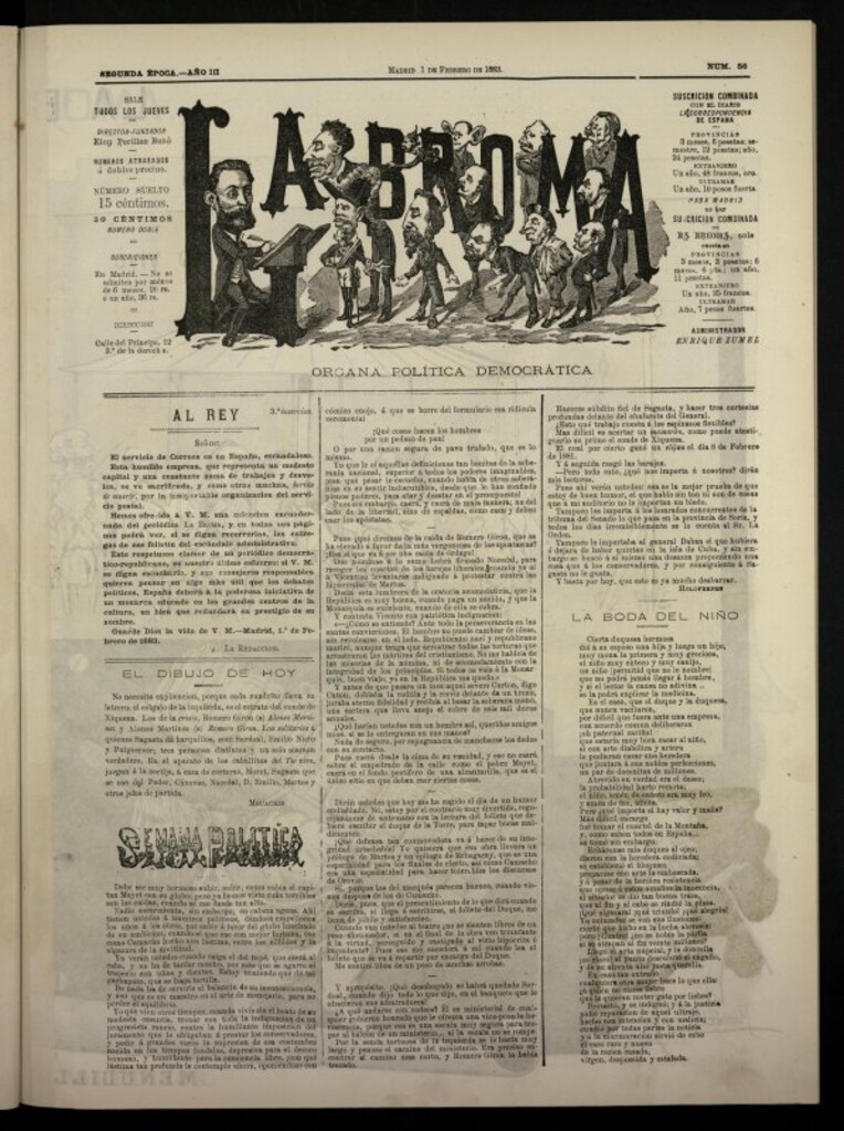 Miniatura de La Broma, de 1 de febrero de 1883, nº 56