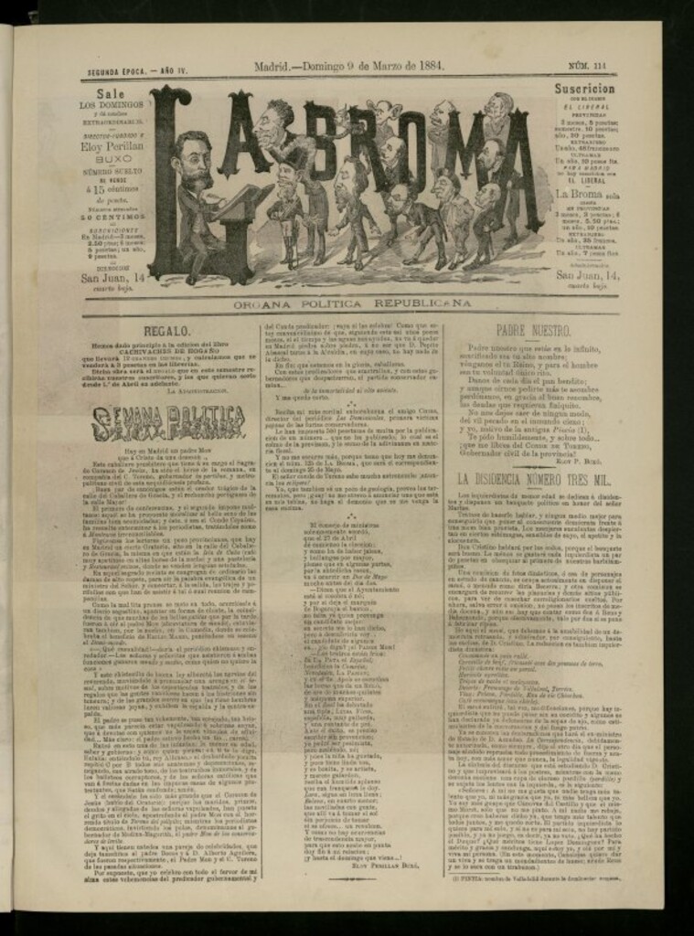 Miniatura de La Broma de 9 de marzo de 1884, nº 114