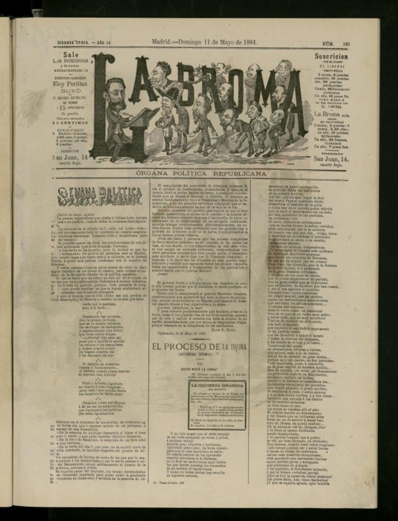 Miniatura de La Broma de 11 de mayo de 1884, nº 123