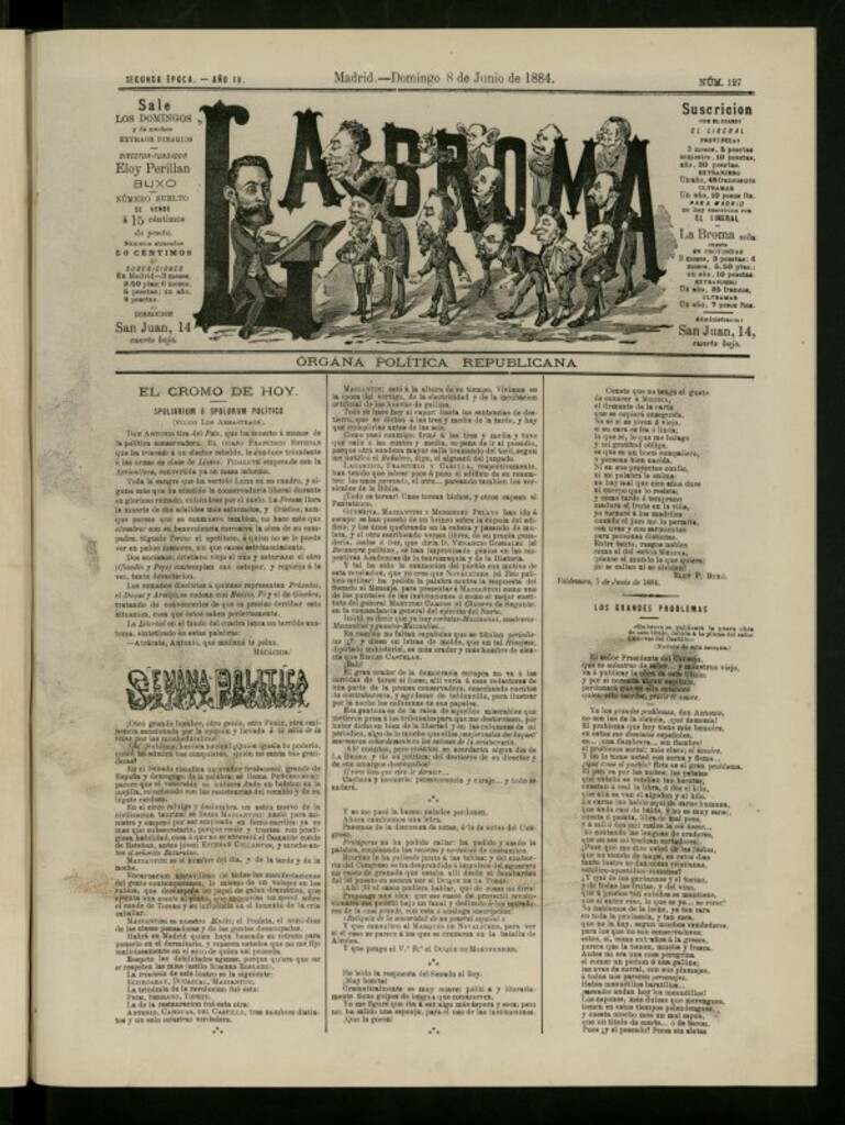 Miniatura de La Broma de 8 de junio de 1884, nº 127