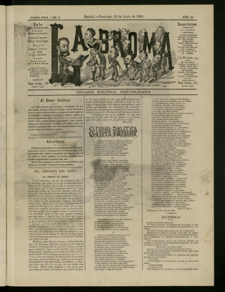 Miniatura de La Broma de 22 de junio de 1884, nº 129