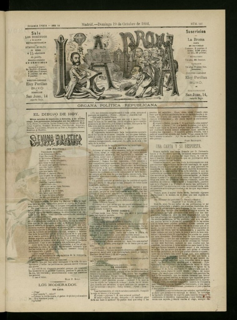 Miniatura de La Broma de 19 de octubre de 1884, nº 146