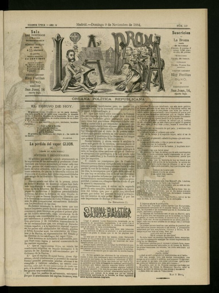 Miniatura de La Broma de 9 de noviembre de 1884, nº 149