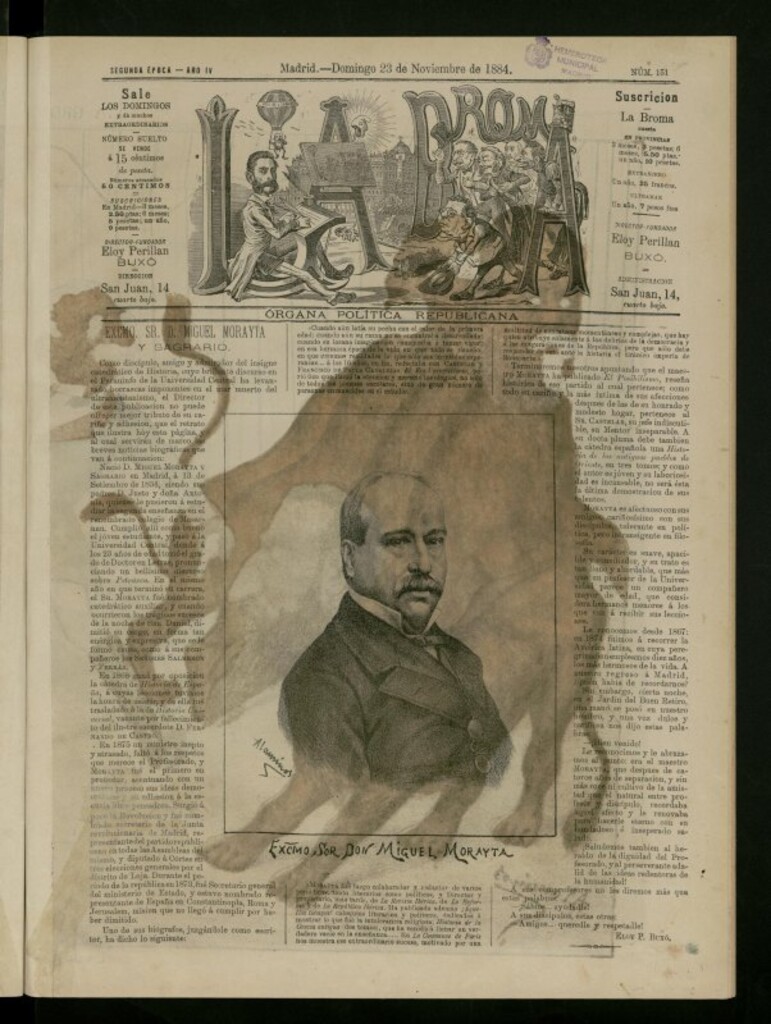 Miniatura de La Broma de 23 de noviembre de 1884, nº 151