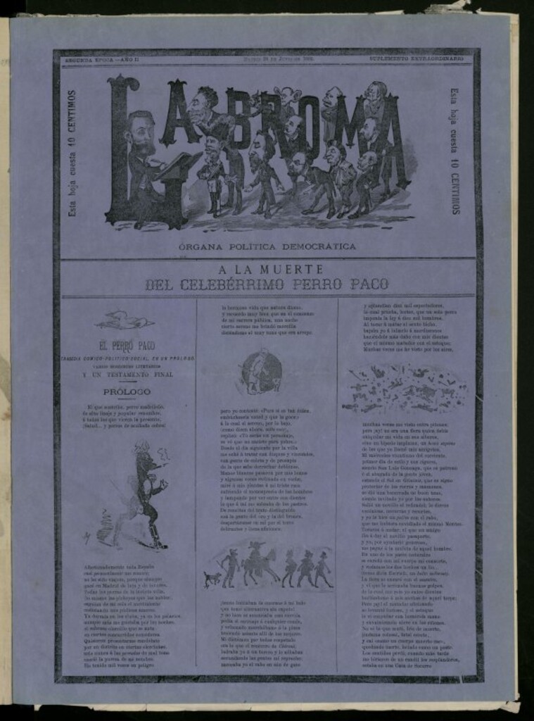 Miniatura de La Broma de 24 de junio de 1882, suplemento extraordinário