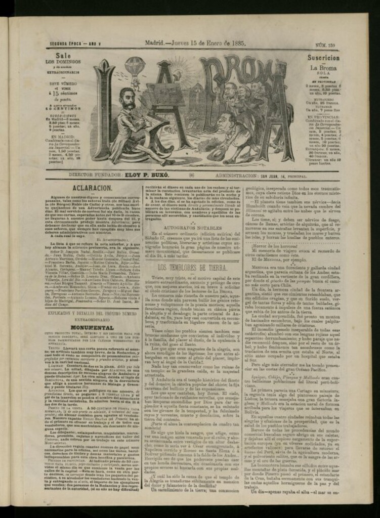 Miniatura de La Broma de 15 de enero de 1885, nº 159