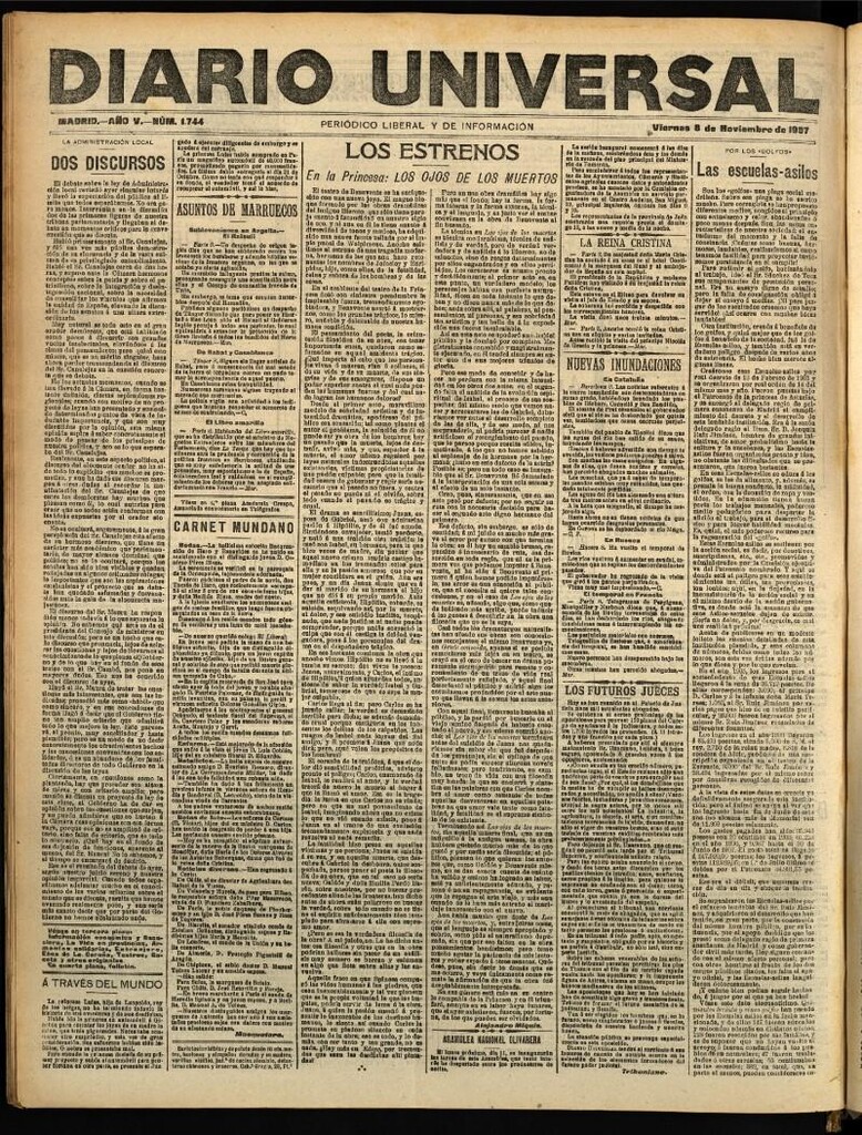 Miniatura de Diario Universal del 8 de noviembre de 1907