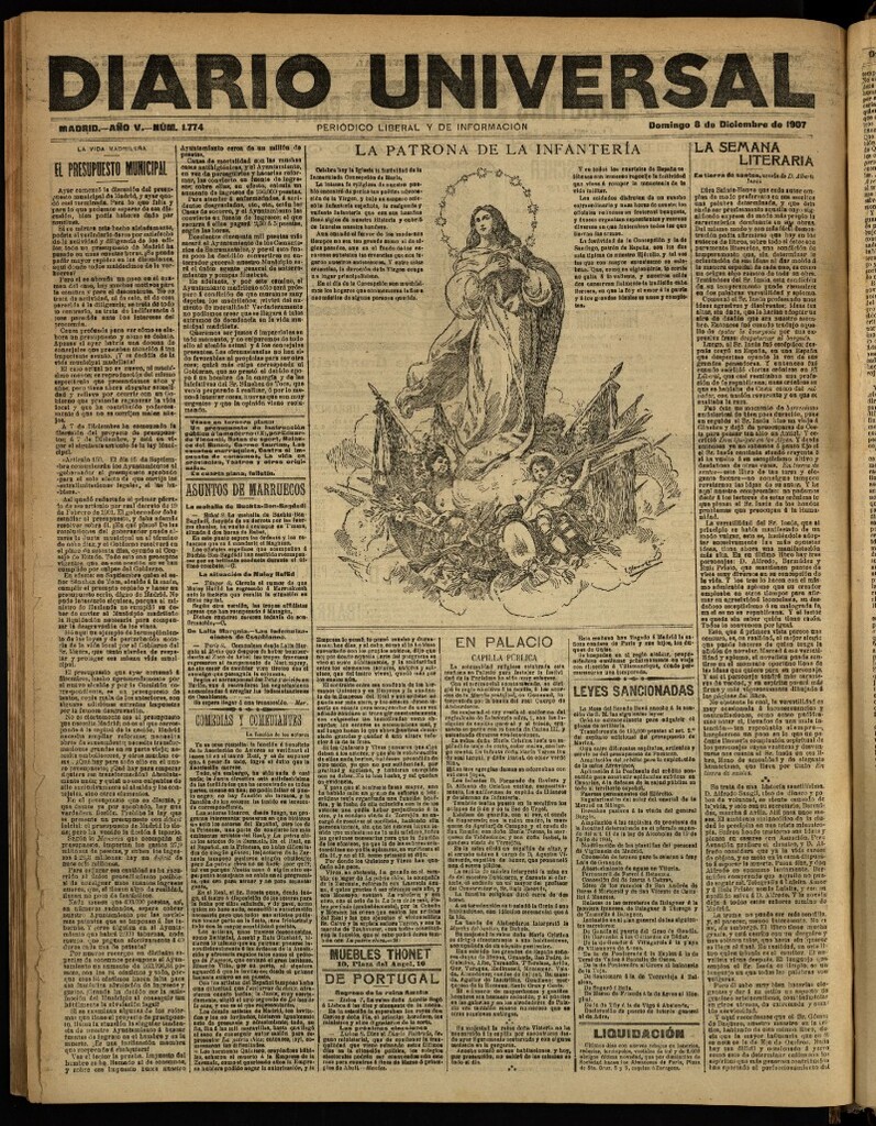 Miniatura de Diario Universal del 8 de diciembre de 1907
