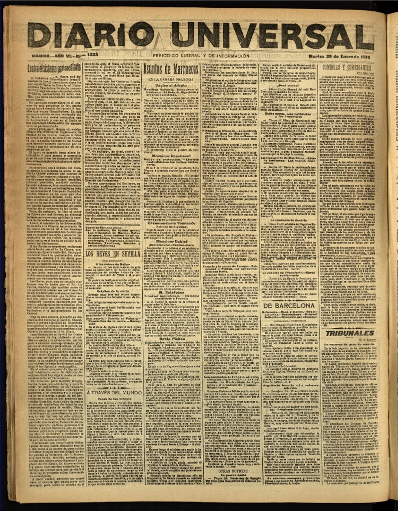 Miniatura de Diario Universal del 28 de enero de 1908