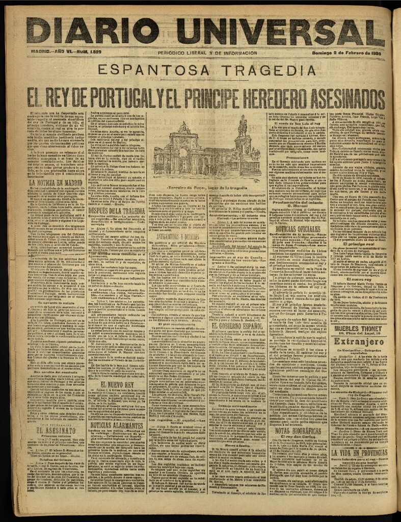 Miniatura de Diario Universal del 2 de febrero de 1908