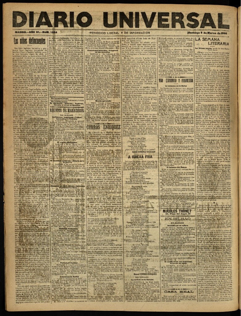 Miniatura de Diario Universal del 8 de marzo de 1908