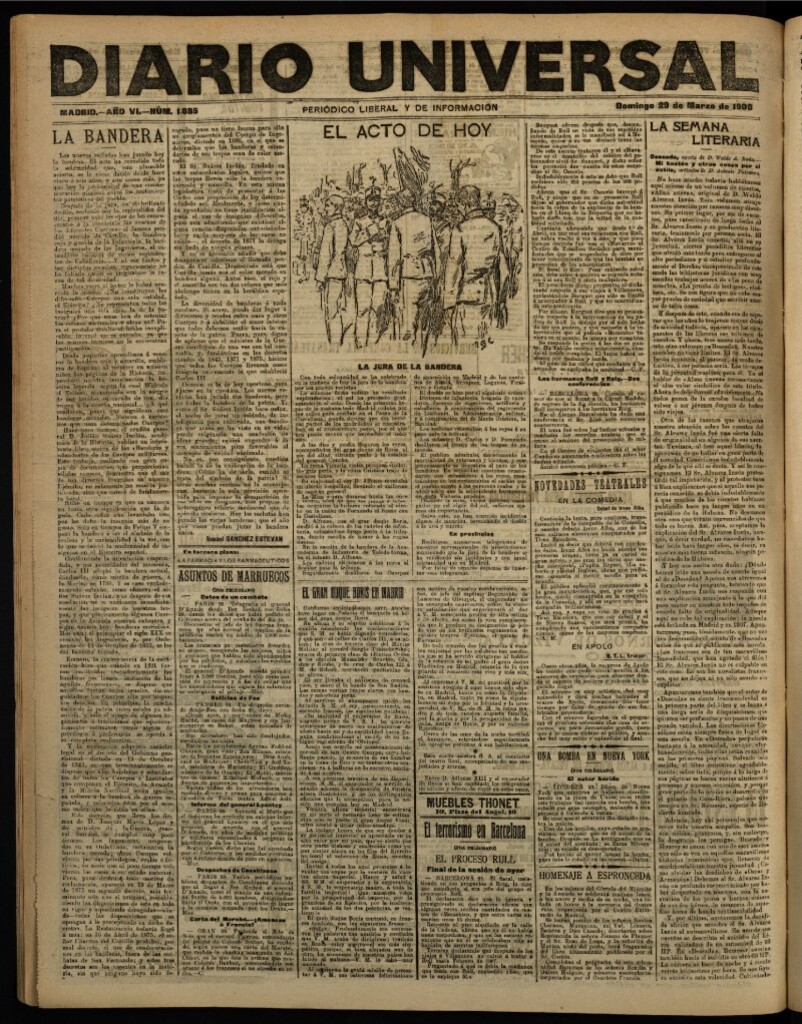 Miniatura de Diario Universal del 29 de marzo de 1908