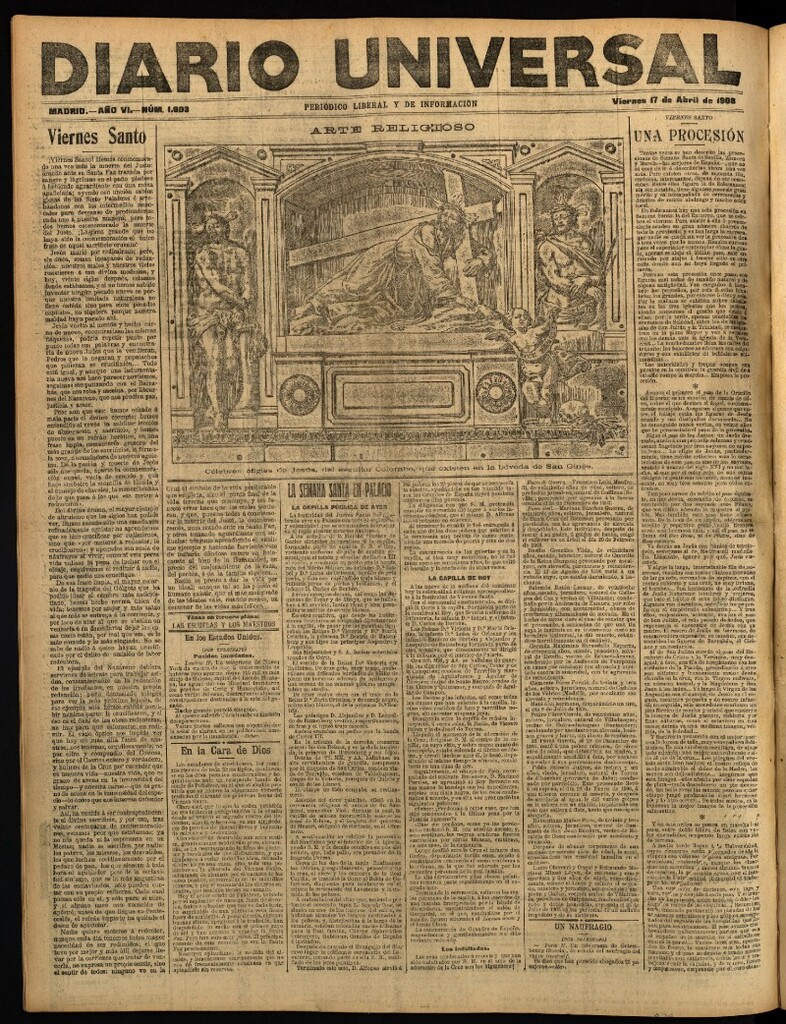 Miniatura de Diario Universal del 17 de abril de 1908