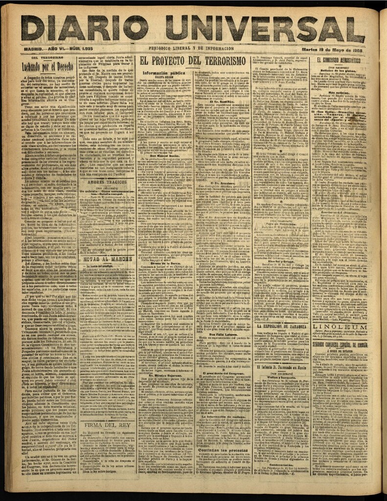 Miniatura de Diario Universal del 19 de mayo de 1908