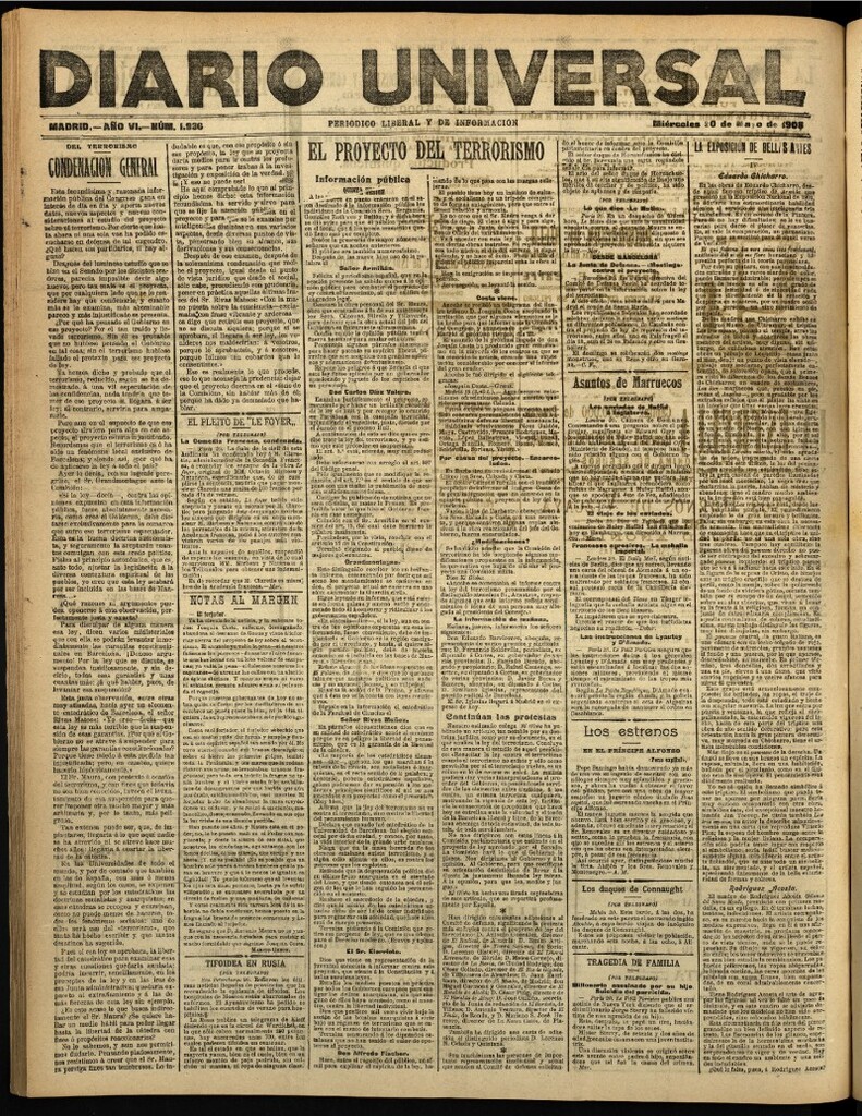 Miniatura de Diario Universal del 20 de mayo de 1908